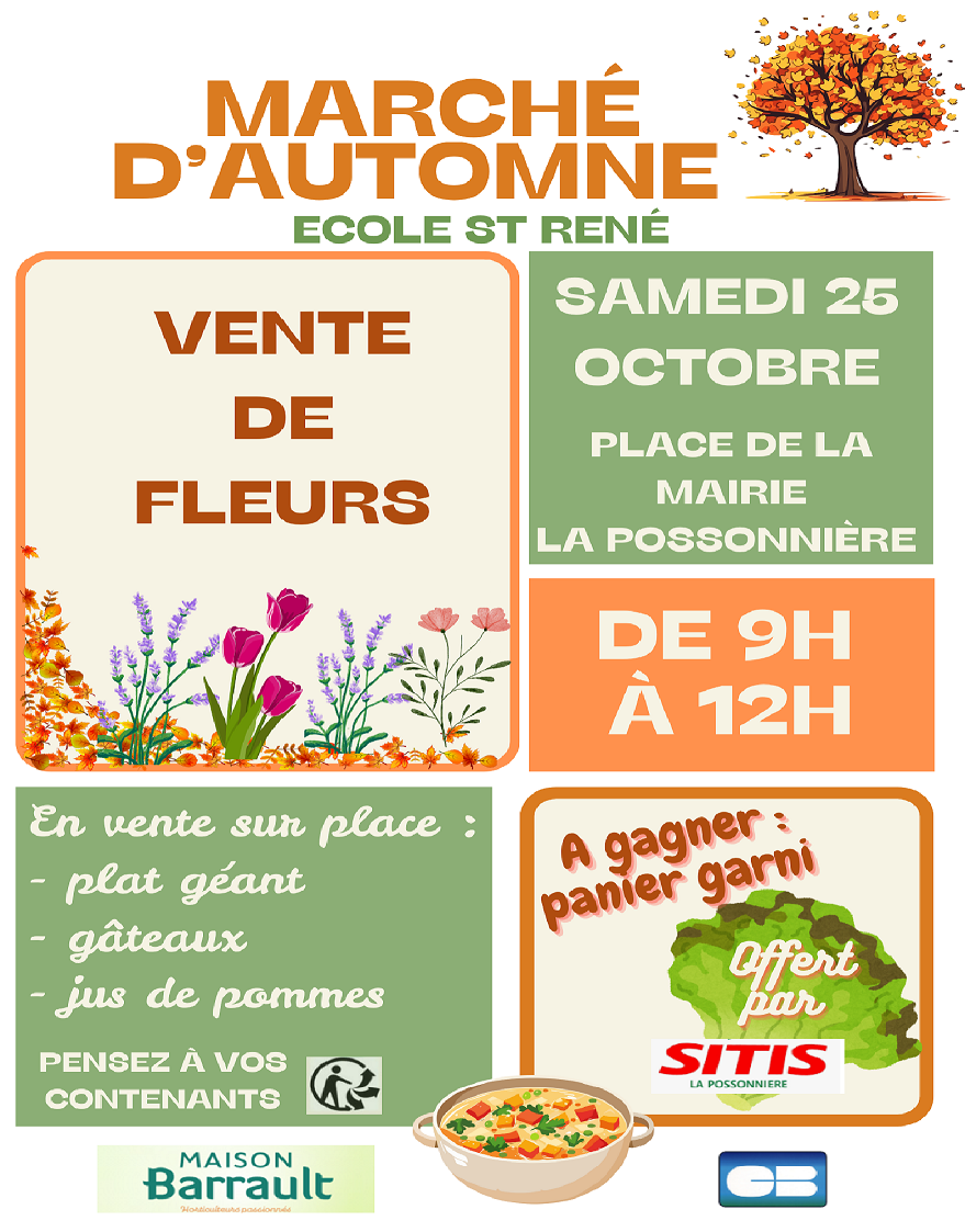 Affiche Marche d Automne Ecole St Rene