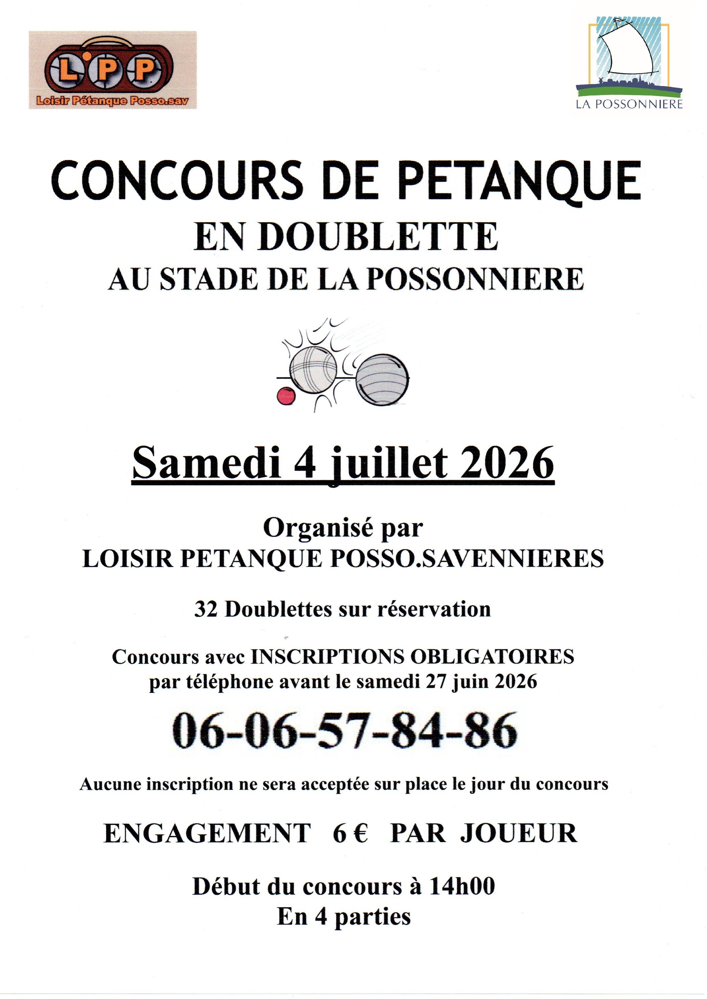 PETANQUE CONCOURS 4 JUILLET