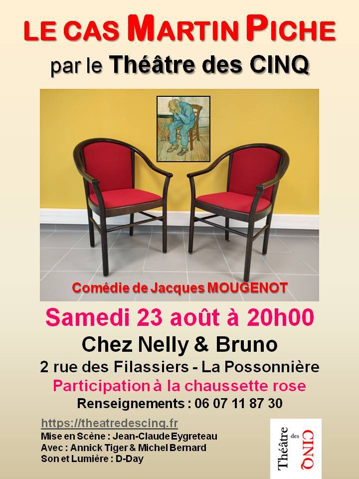 Théâtre 23 août, comédie, ouvert à partir de 19h15